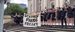 Australian state of Victoria to ban Nazi salute after fascists lead transphobic demonstration in Melbourne